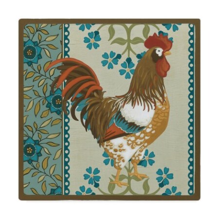 Trademark Fine Art June Erica Vess 'Cottage Rooster I' Canvas Art, 14x14 WAG04263-C1414GG